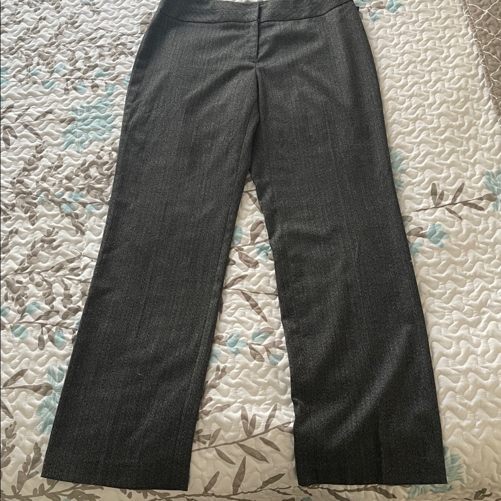 Style&Co Stretch Gray Tweed Straight Leg Women's Washable Dress Pants Size 14